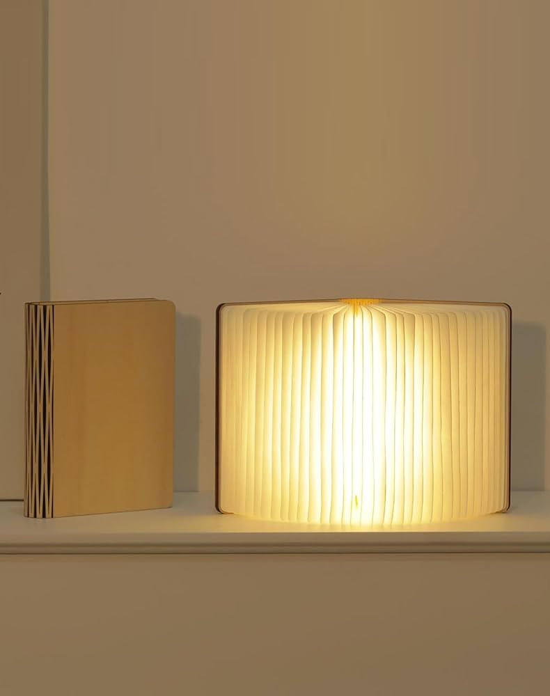 Wooden Book Lamp - Portable Folding LED Book Light for Reading, Unique Gift for Book Lovers, Magn... | Amazon (US)
