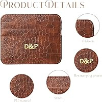 Personalized Credit Card Holder Wallet for women, Custom Gold Silver Initial letters Cute PU Leat... | Amazon (US)