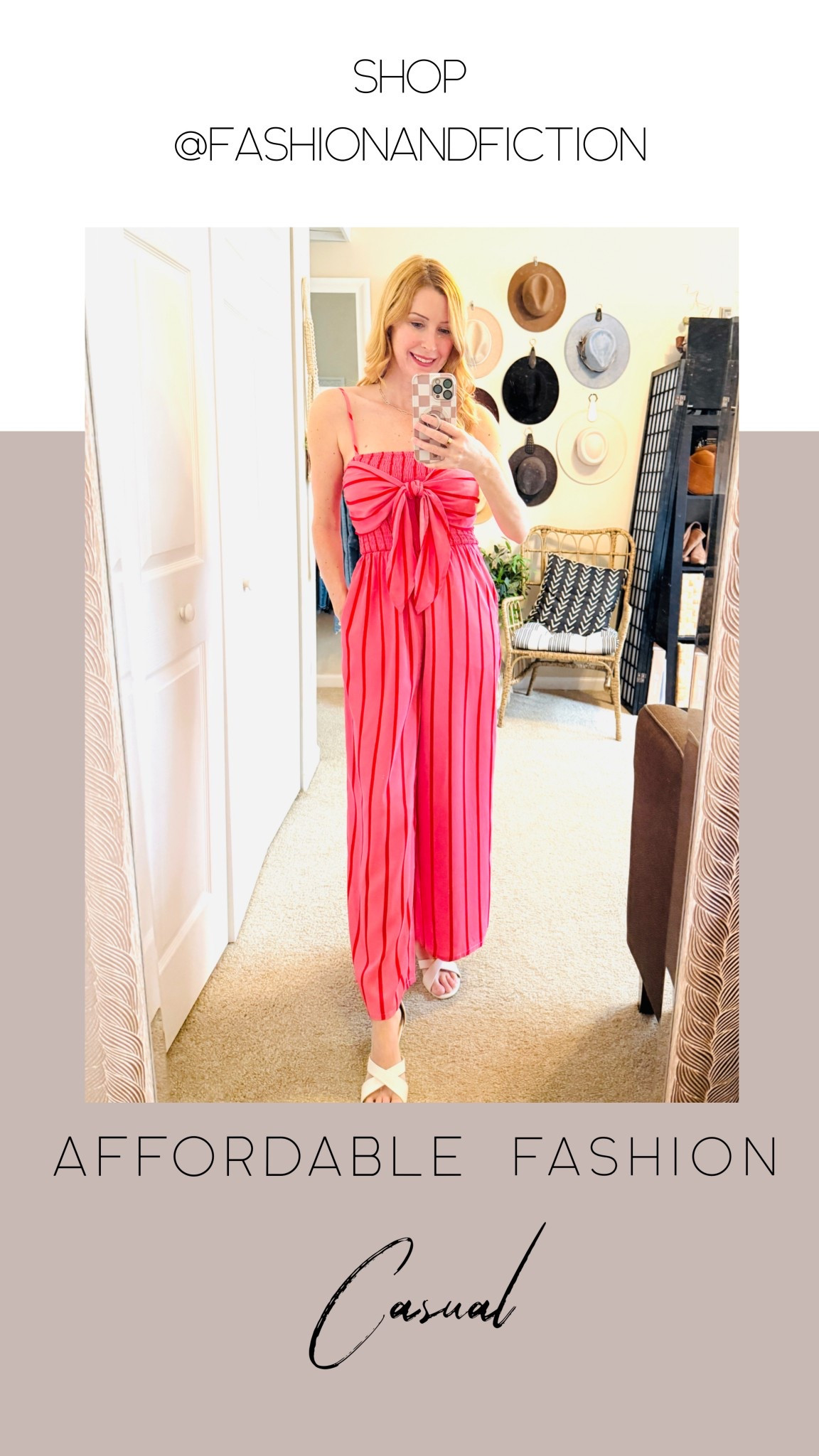 Fun jumpsuit for spring and summer. Wearing size small. For tts  