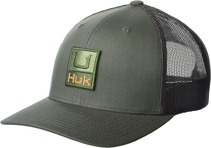 HUK Mens Mesh Trucker Snapback Hat | Anti-Glare Fishing Hat | Amazon (US)