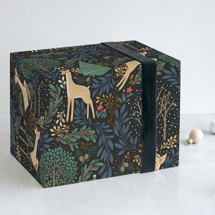 Reindeer Forest Wrapping Paper | Minted