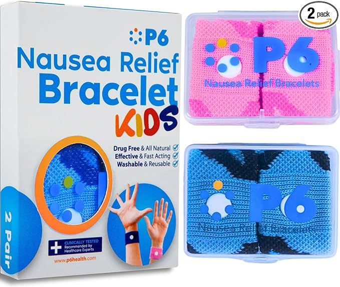 P6 Motion Sickness Bands for Kids Children’s Wristbands for Anti Nausea Sea Cruise Travel Car S... | Amazon (US)