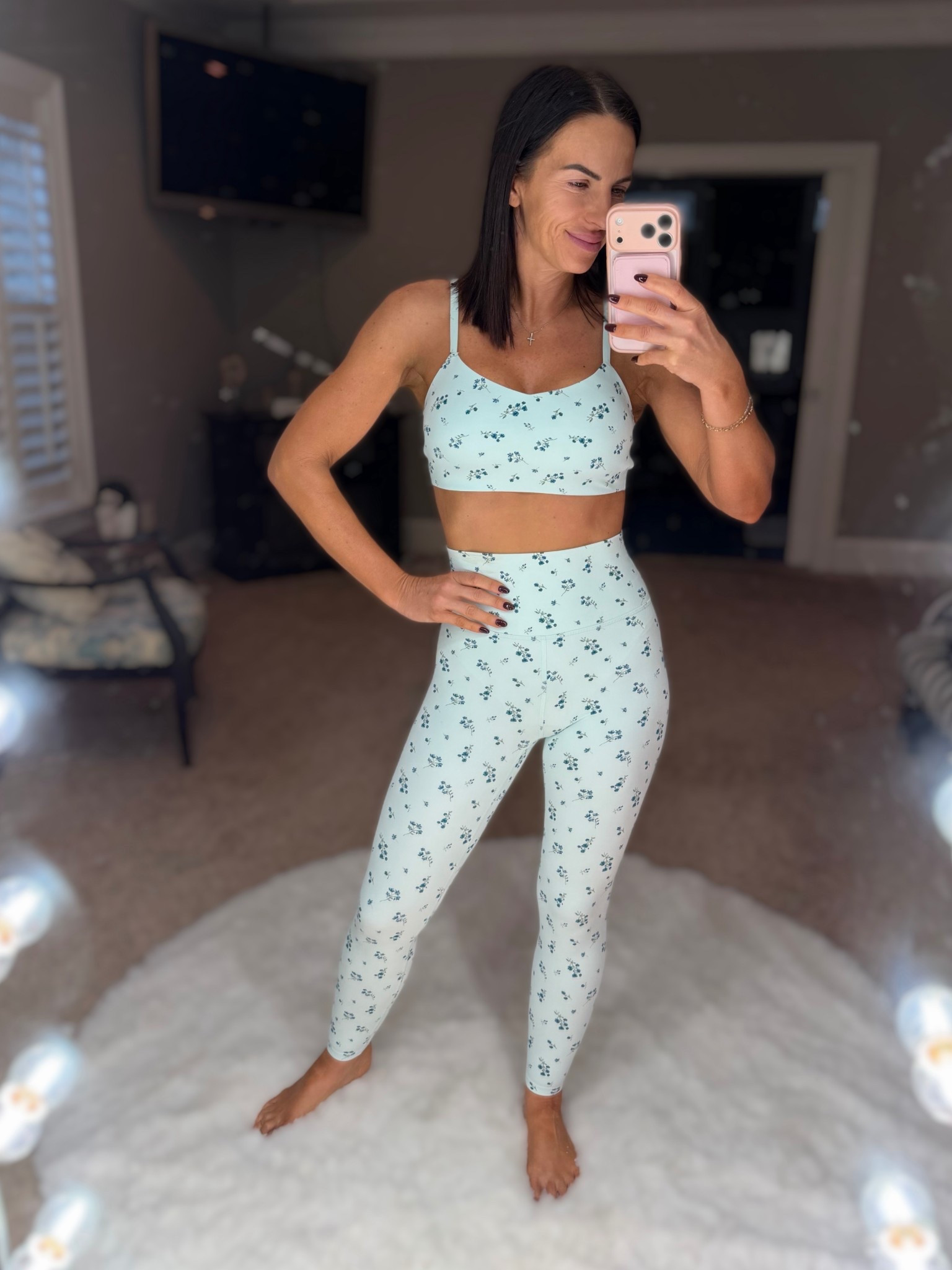 Channeling spring despite the frigid temps with this new set. Exercise is more fun with a cute fit. Wearing a medium top and small bottom  

#LTKPetite #LTKActive #LTKselfcare