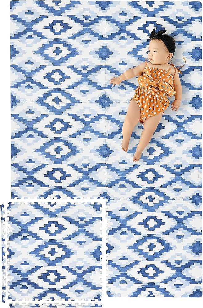Yay Mats Stylish Extra Large Soft Baby Play Mat. Soft, Thick, Non-Toxic Foam playmat Covers 6 ft ... | Amazon (US)