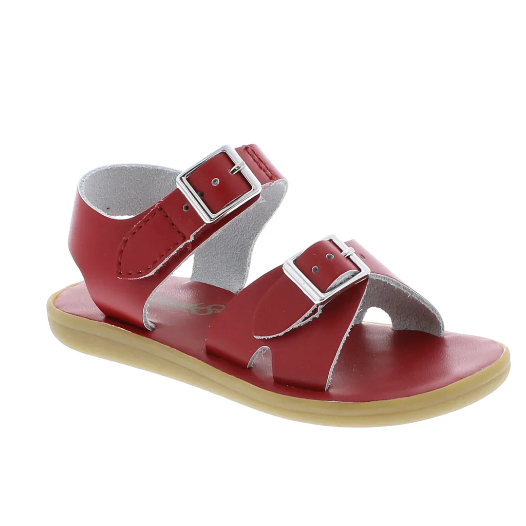 Footmates Eco-Tide Children's Sandals - Red Vegan Leather | JoJo Mommy