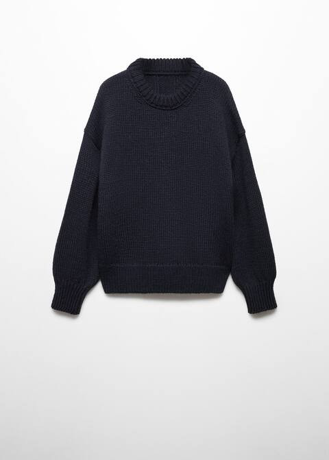 Puffed-sleeved wool sweater -  Women | Mango USA | MANGO (US)