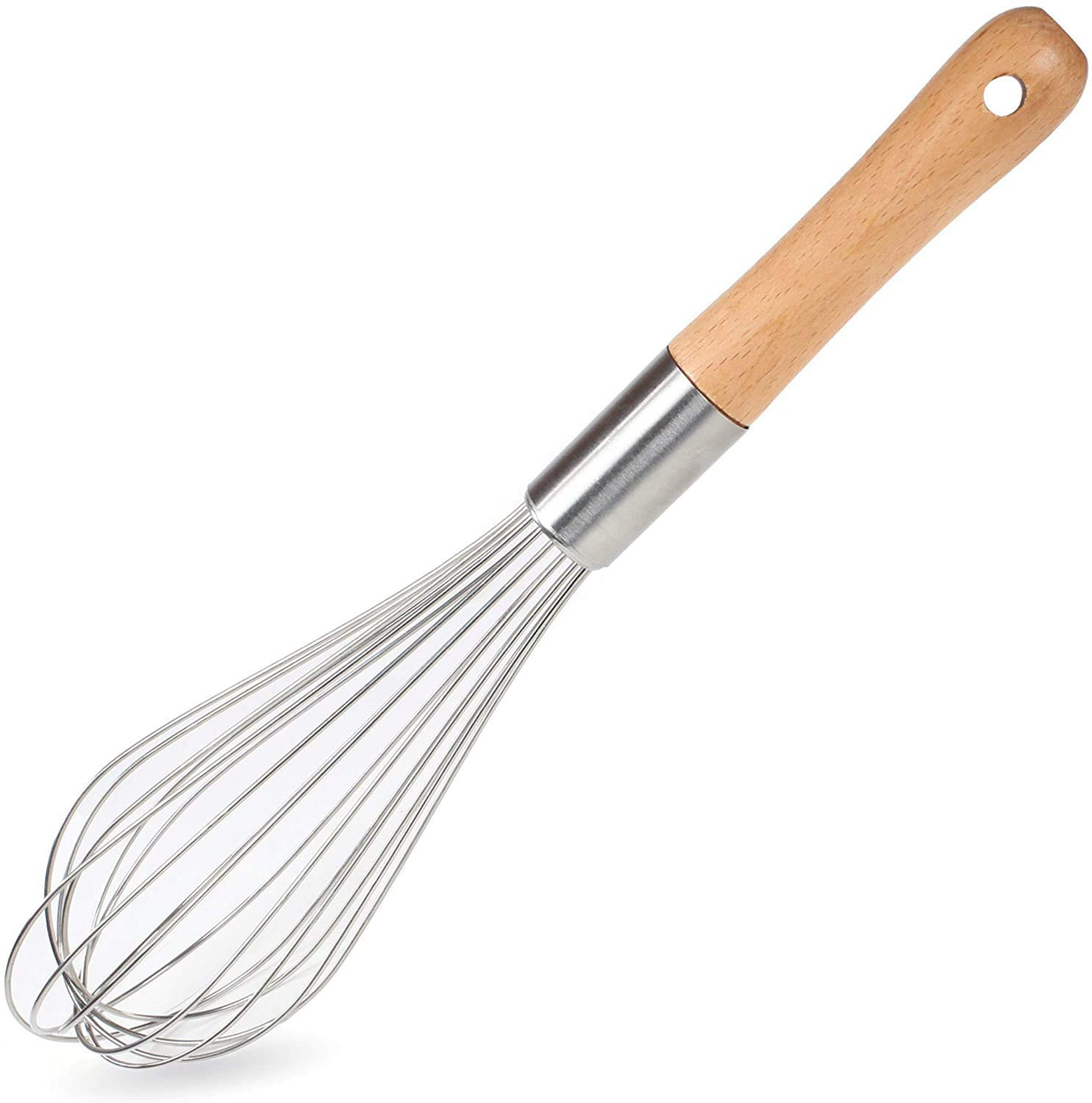Classic Stainless Steel Wooden Handle Whisk 11-Inch | Perfect Whisking Size | Kitchen Whisk for B... | Amazon (US)