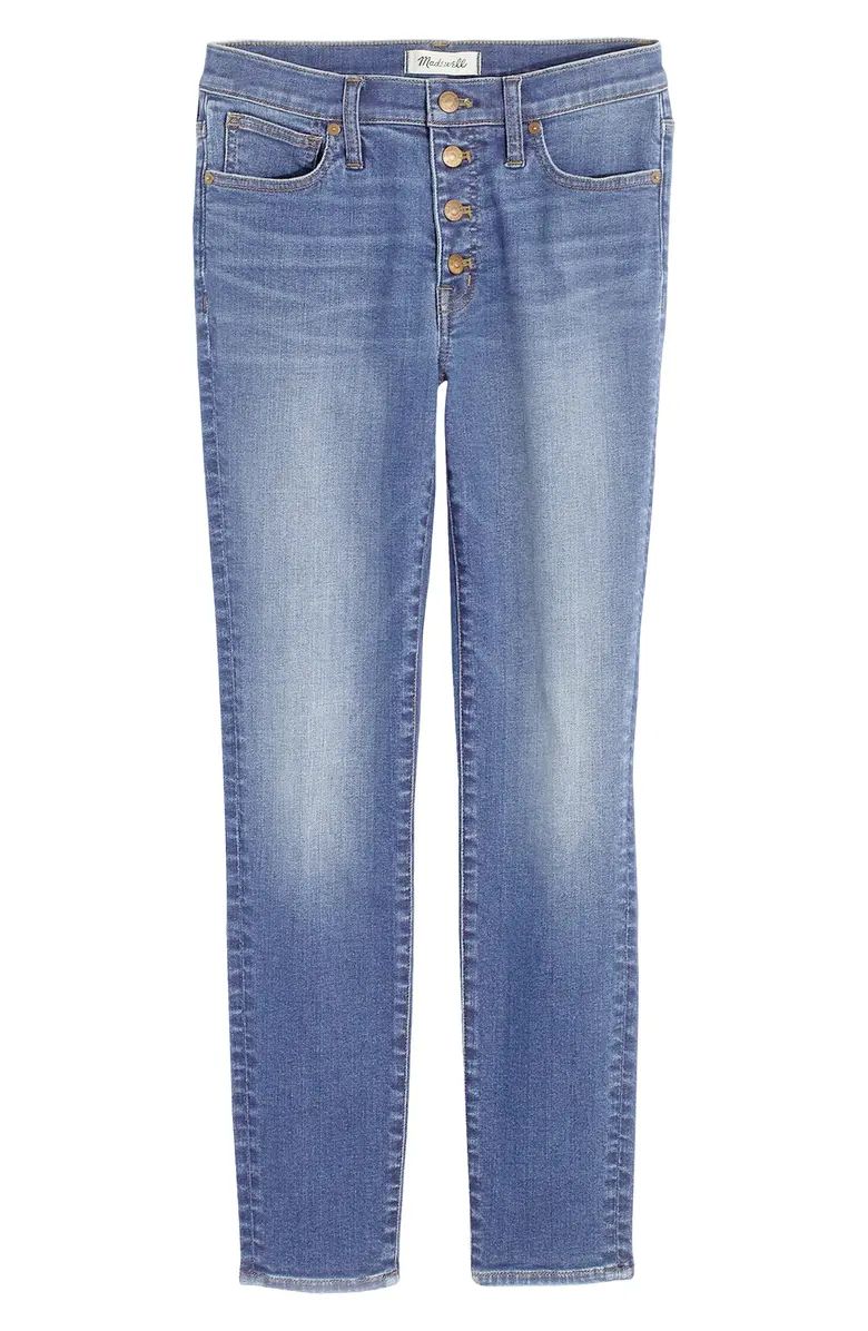 Button Front Crop Skinny Jeans | Nordstrom