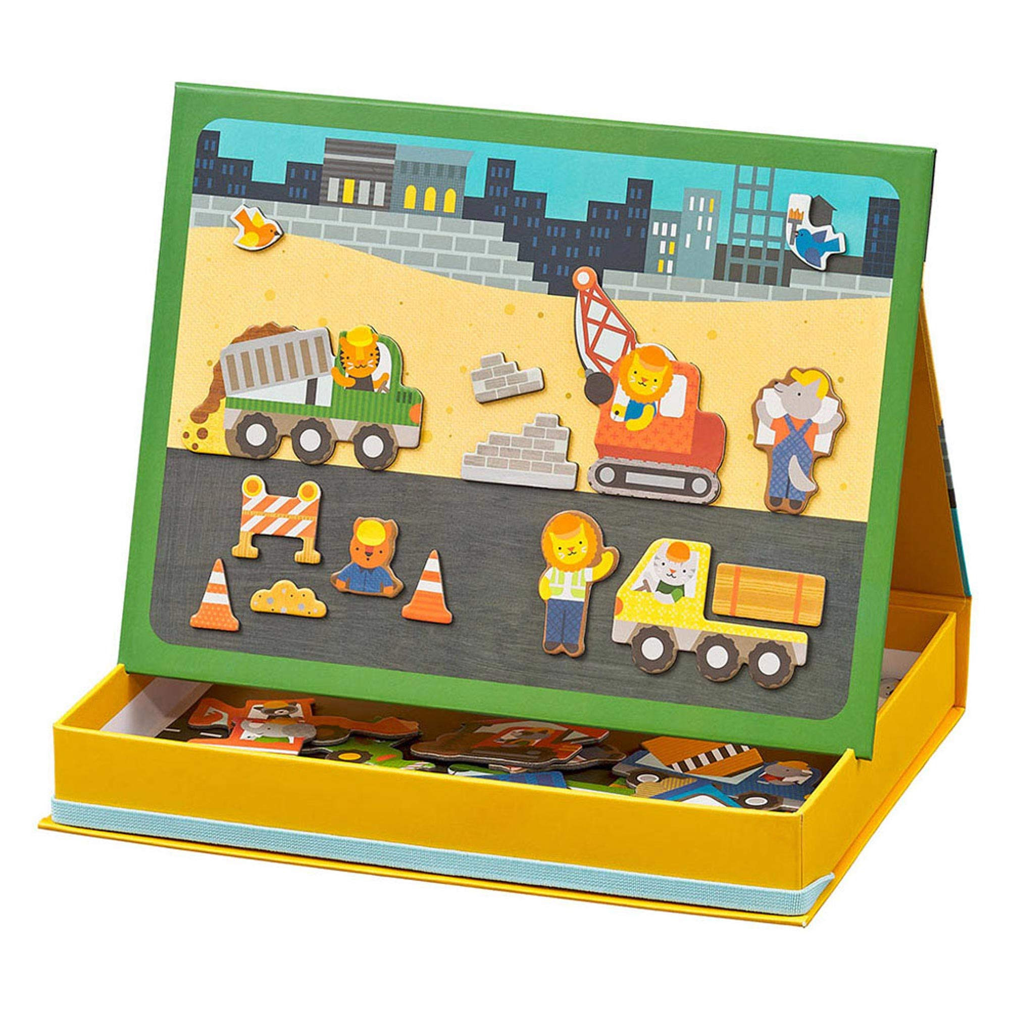 Petit Collage Magnetic Play Scene, Construction Site – Magnetic Game Board with Mix and Match M... | Amazon (US)