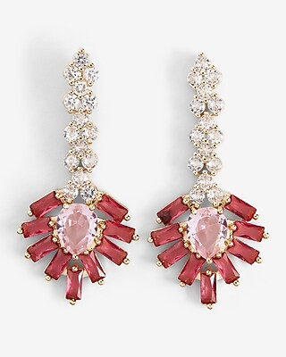 Colored Stone Drop Earrings | Express