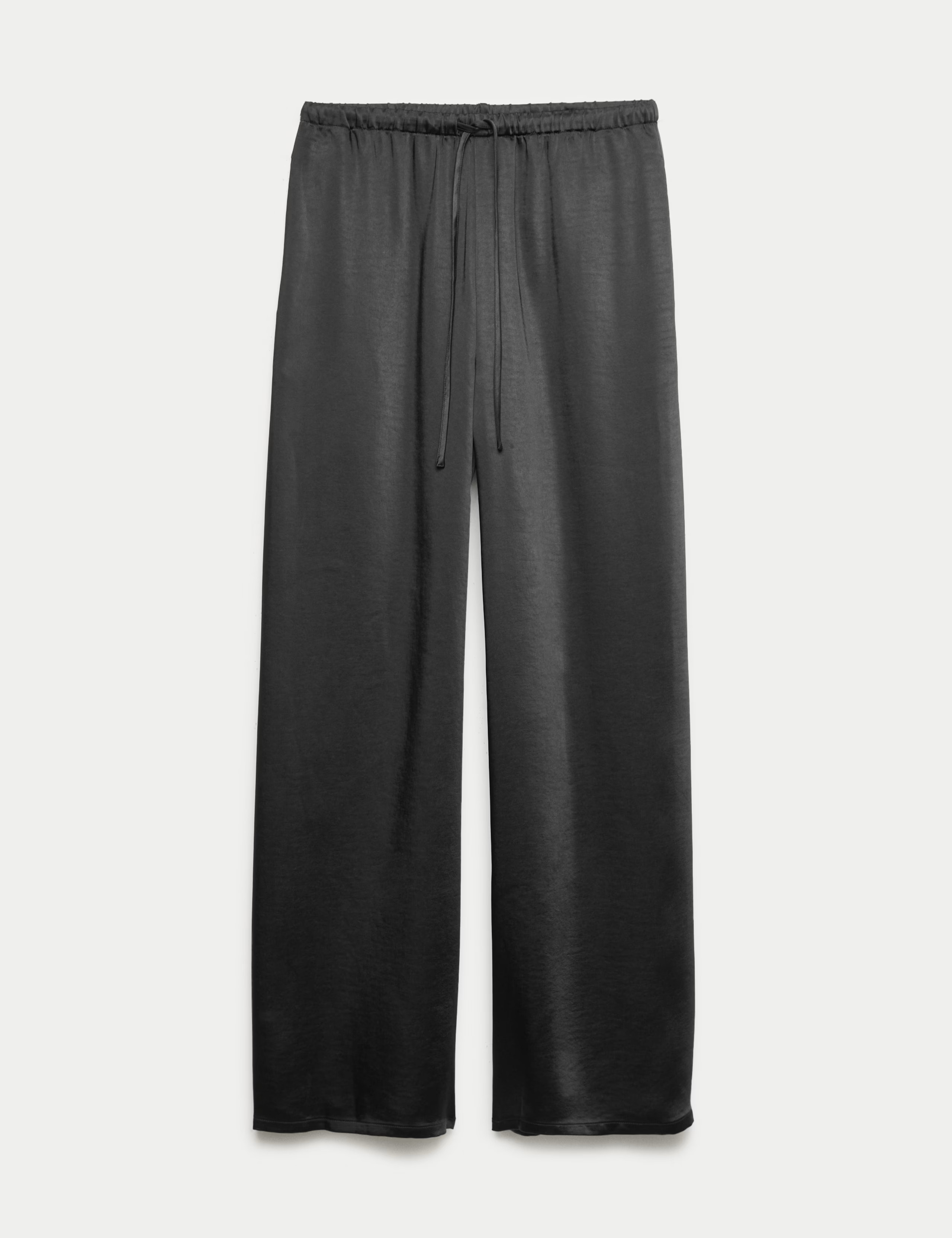 Satin Drawstring Wide Leg Trousers | Marks & Spencer (UK)