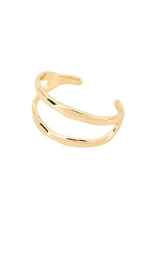 Tide Pool Double Open Cuff in Gold | Revolve Clothing (Global)