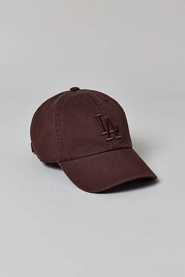 Mitchell & Ness MLB Los Angeles Dodgers Logo Dad Hat in Brown at Urban Outfitters | Urban Outfitters (US and RoW)