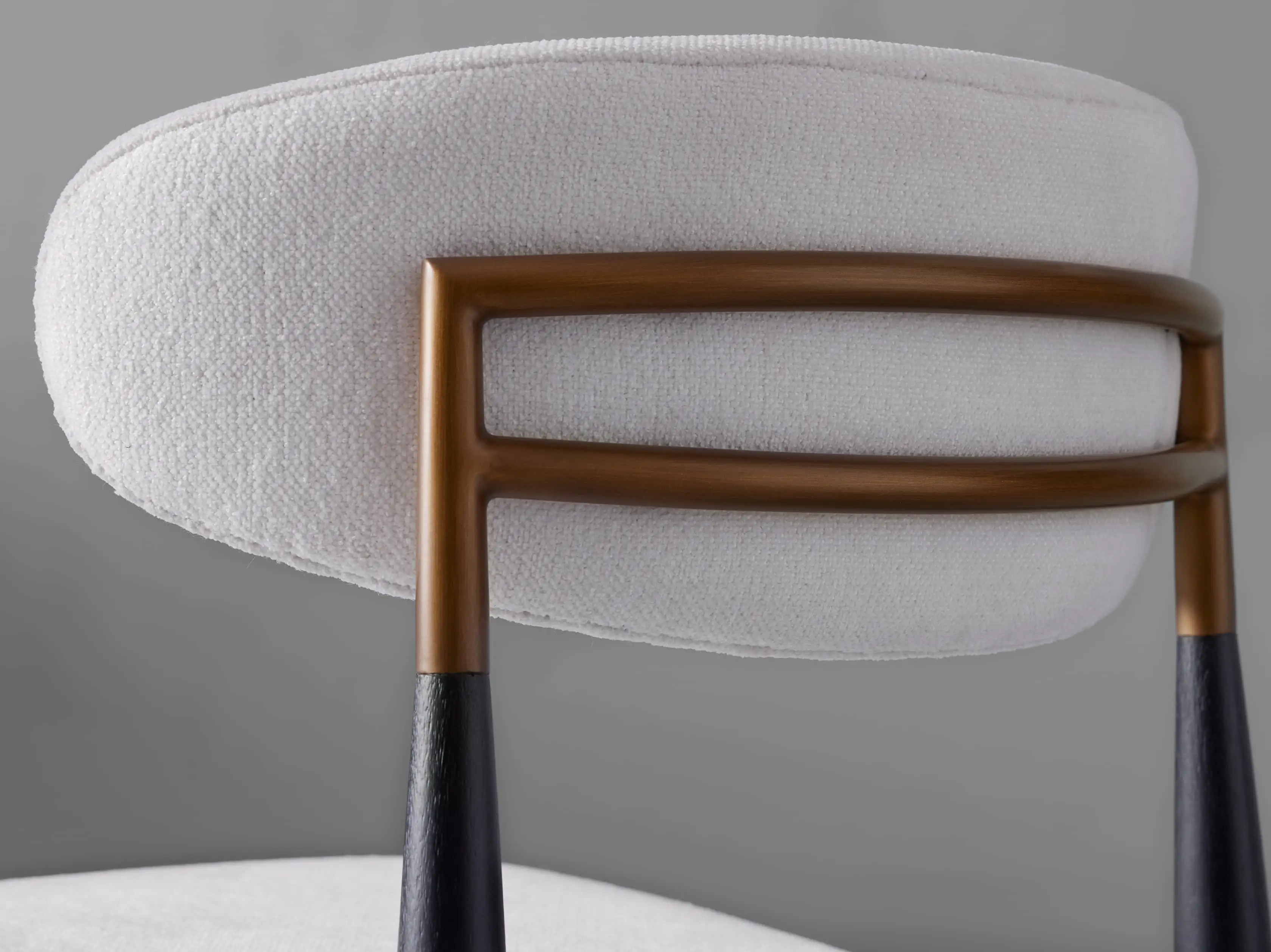 Jagger Dining Side Chair in Black with Antique Brass | Arhaus