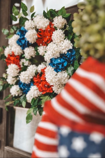 Patriotic wreath DIY - July fourth wreath - July fourth front porch decor 

#LTKSeasonal #LTKhome
