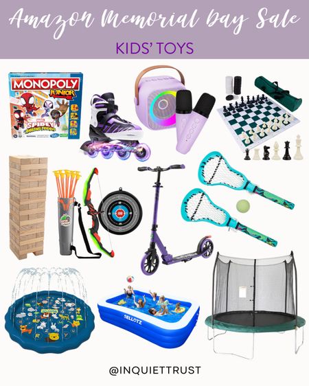 Check out this collection of kids' toys at discounted prices this Memorial Day sale! These are perfect activities for your kids this Spring and Summer!
#affordablefinds #screenfreeacitivity #onsalenow #amazonfinds

#LTKSaleAlert #LTKKids #LTKSeasonal