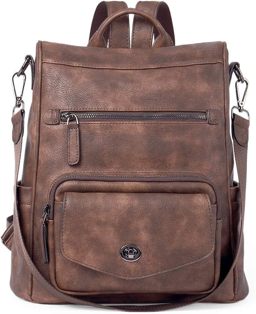 CLUCI Womens Backpack Purse, Leather Fashion Anti-theft Travel Backpack, Large Convertible School... | Amazon (US)