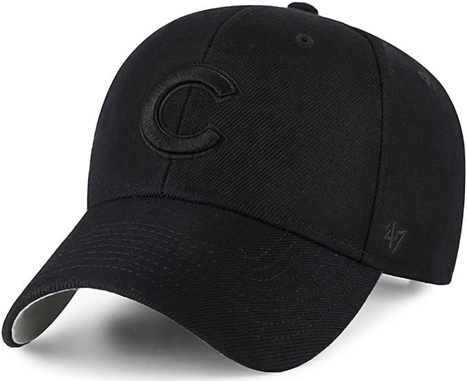 '47 MLB Black/Black MVP Adjustable Hat, Adult One Size Fits All | Amazon (US)