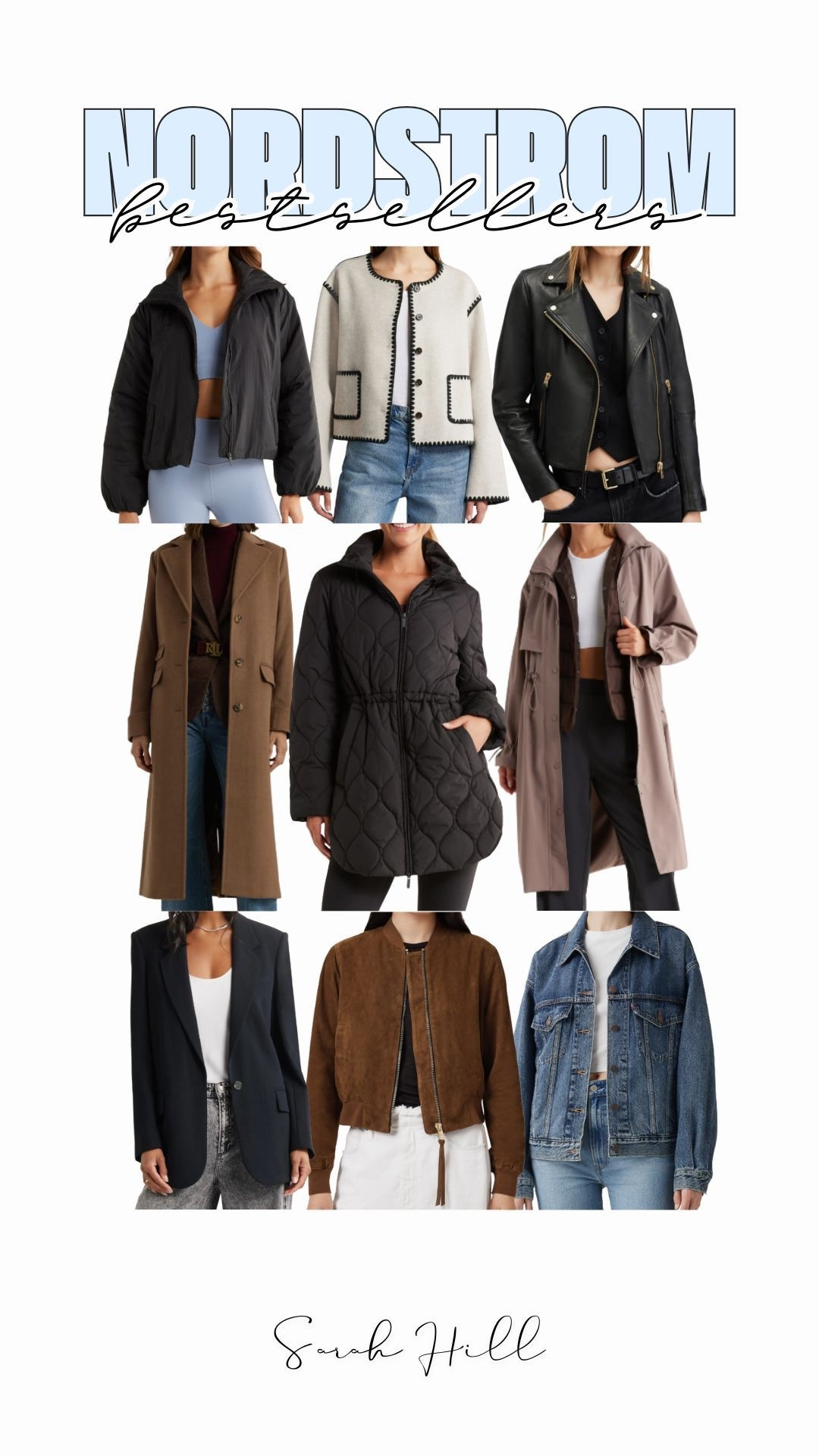 Nordstrom Anniversary Sale Bestsellers: Outerwear 

Trench coat, suede bomber, denim jacket,  wool coat, active jacket 

#LTKSaleAlert