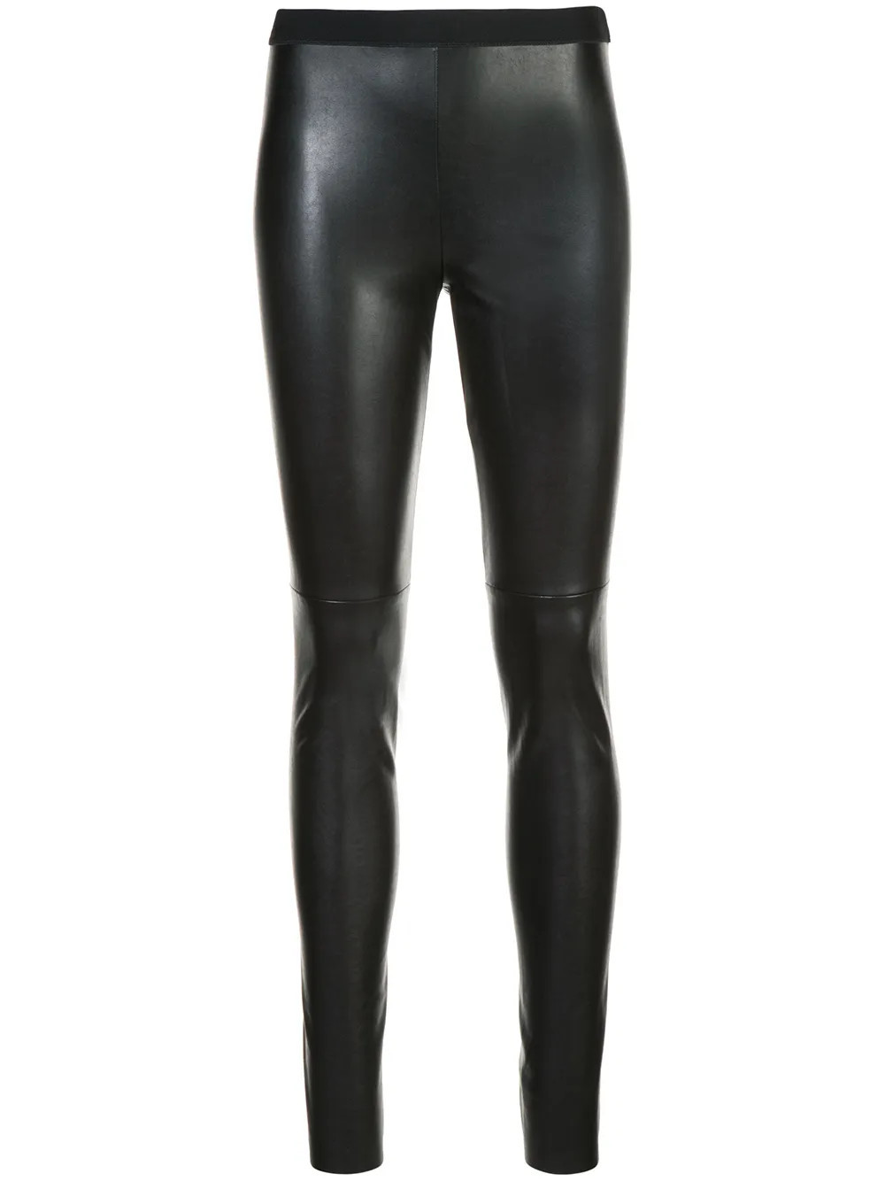 MARCCAIN leather-look leggings - Black | Farfetch Global
