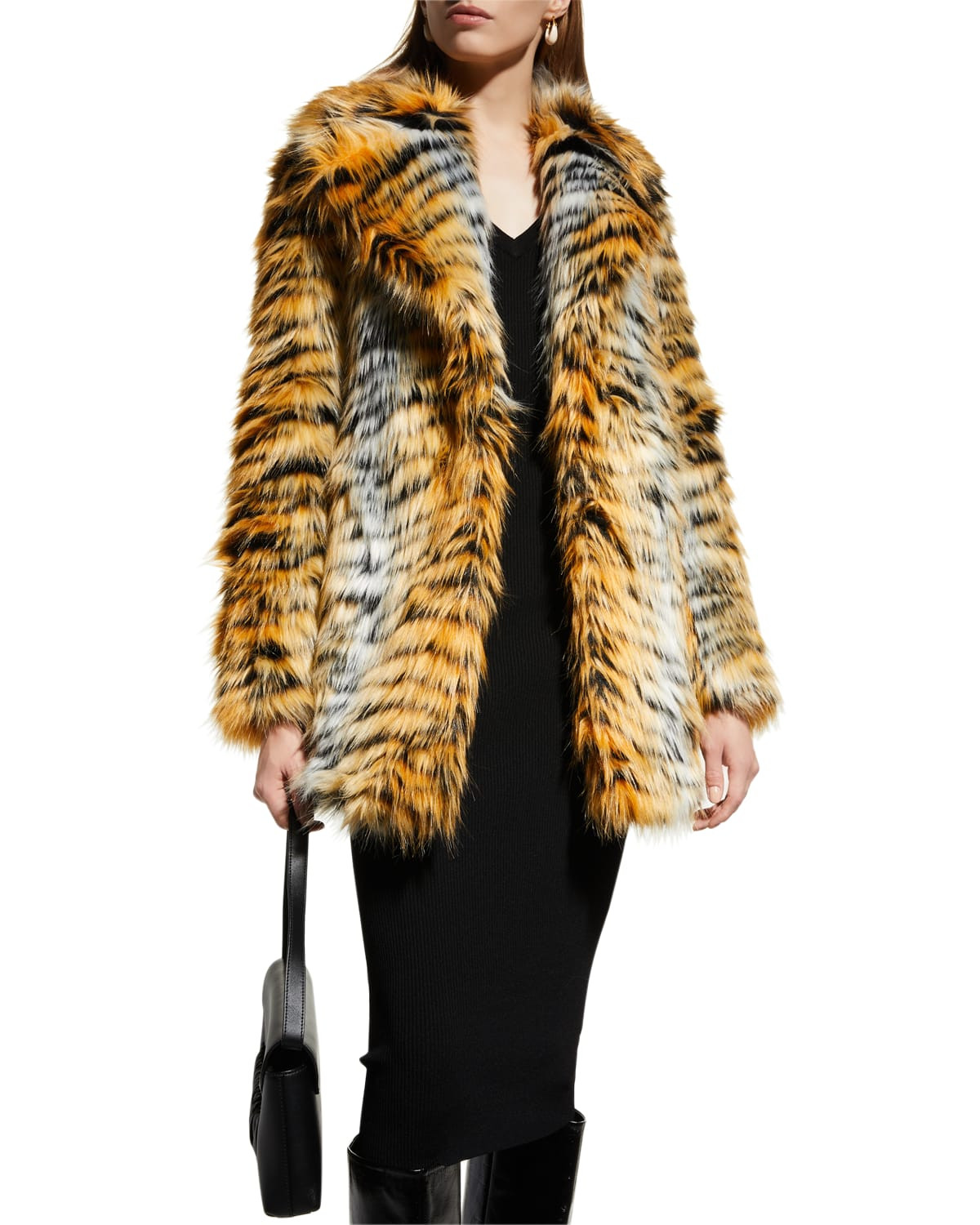 Glam Tiger Faux-Fur Coat | Neiman Marcus