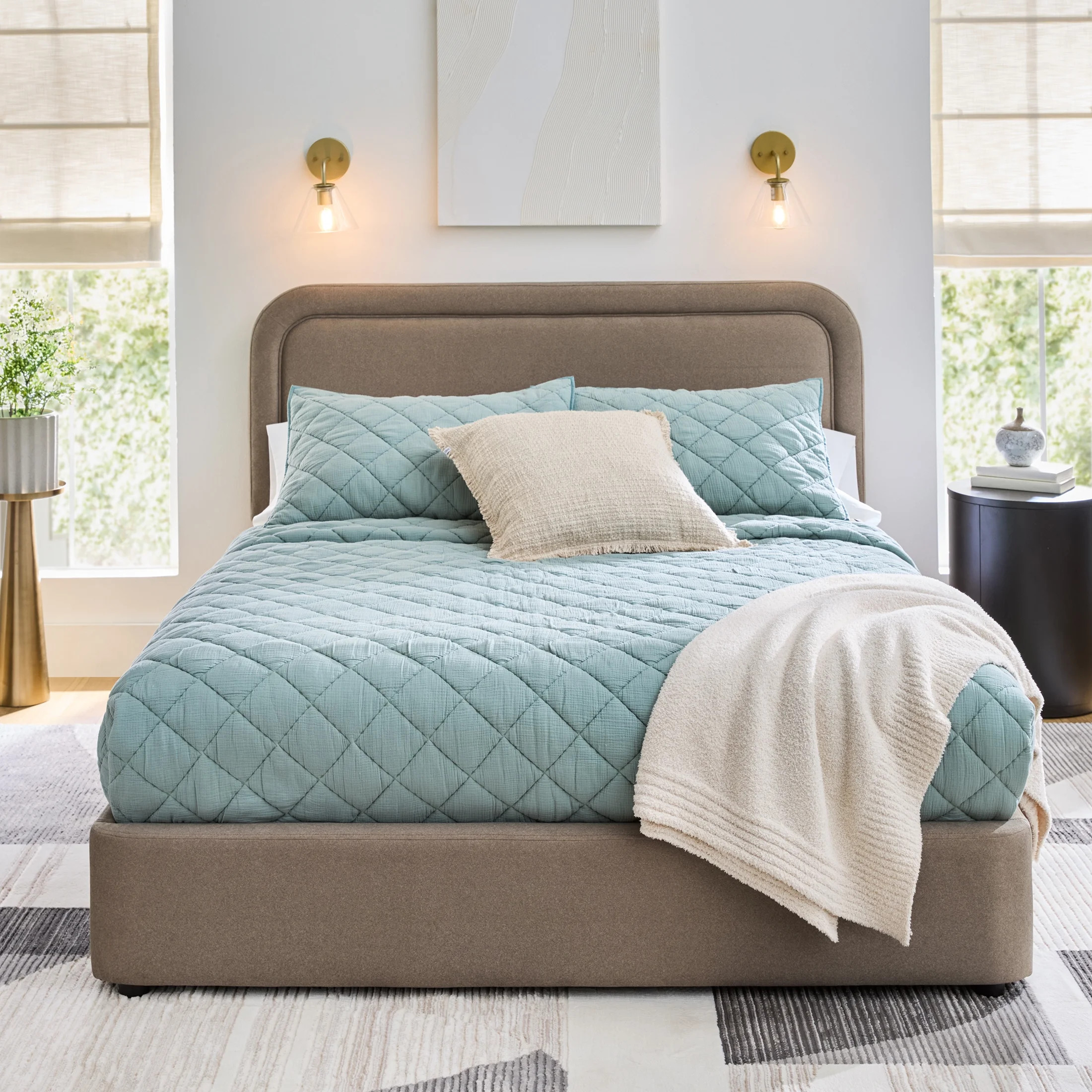 Better Homes & Gardens Juliet Queen Platform Bed, Sand | Walmart (US)