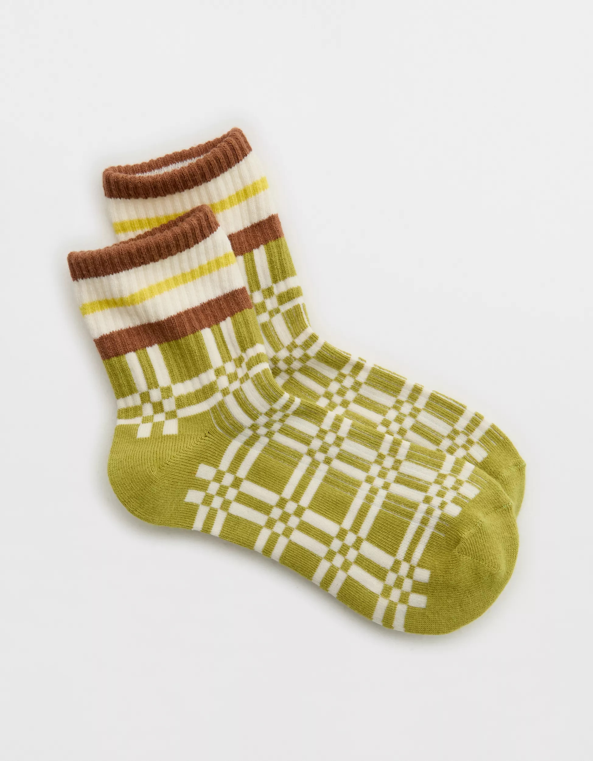 Aerie Ribbed Cotton Quarter Socks | Aerie