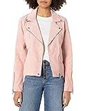 [BLANKNYC] Womens Real Suede Semi Fit Moto Jacket, Pink, S | Amazon (US)