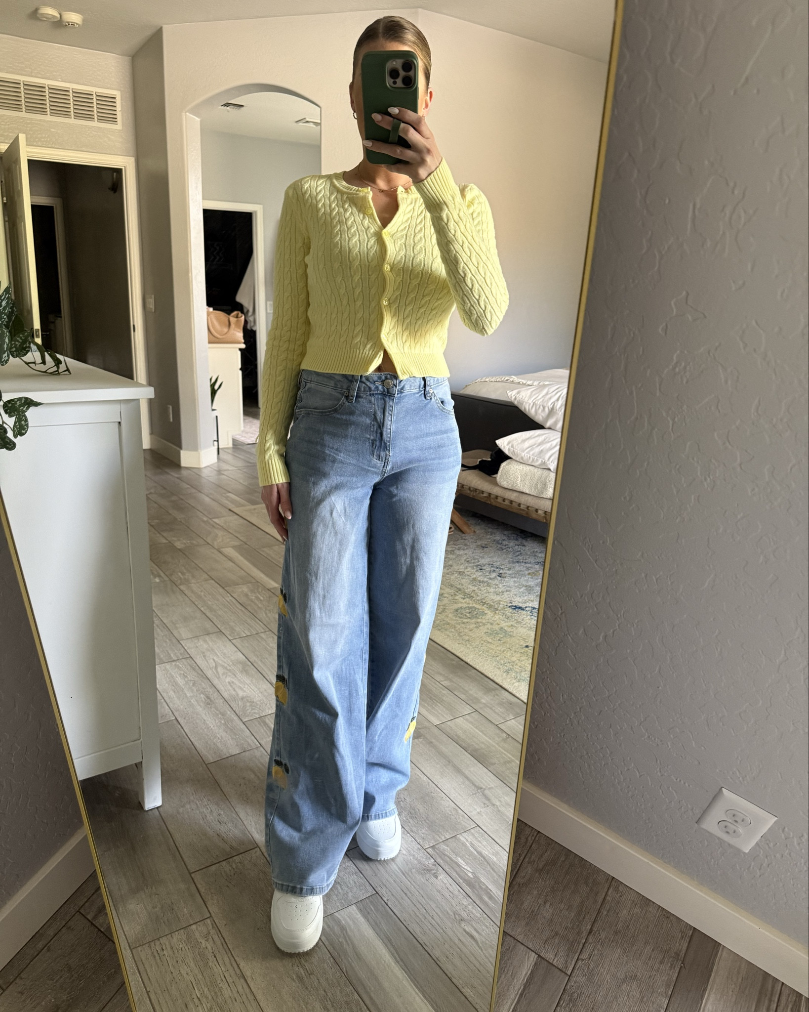 These lemon jeans are so cute and fit tts! Walmart is killing it right now!! 

#walmartfind #walmartfashion

#LTKgrwm #LTKmomlife
