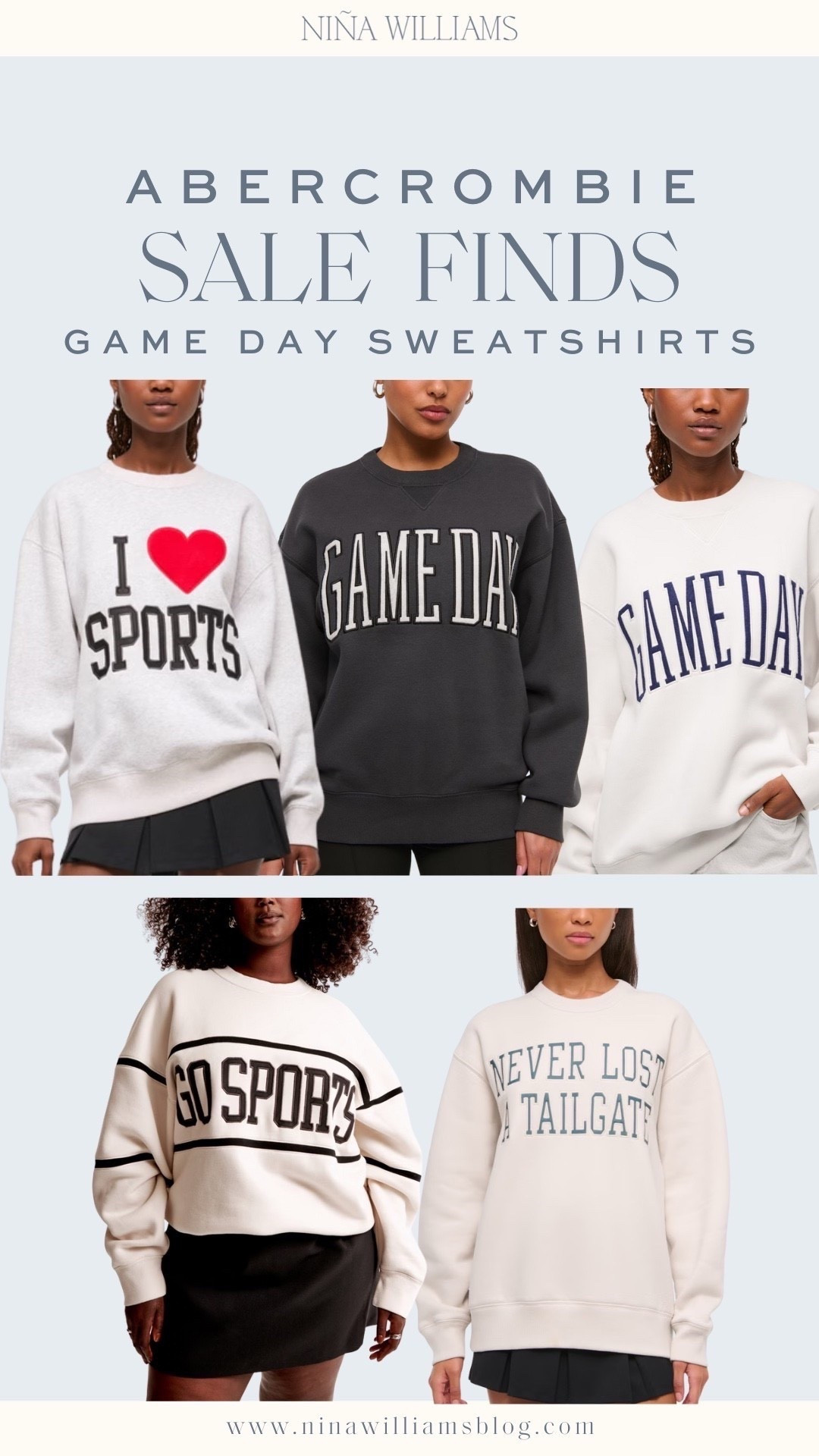 Abercrombie Game Day sweatshirts are now 50% off! Mom sportswear - fall Fashion - tailgate fashionn

#LTKFindsUnder50 #LTKOver40 #LTKSaleAlert