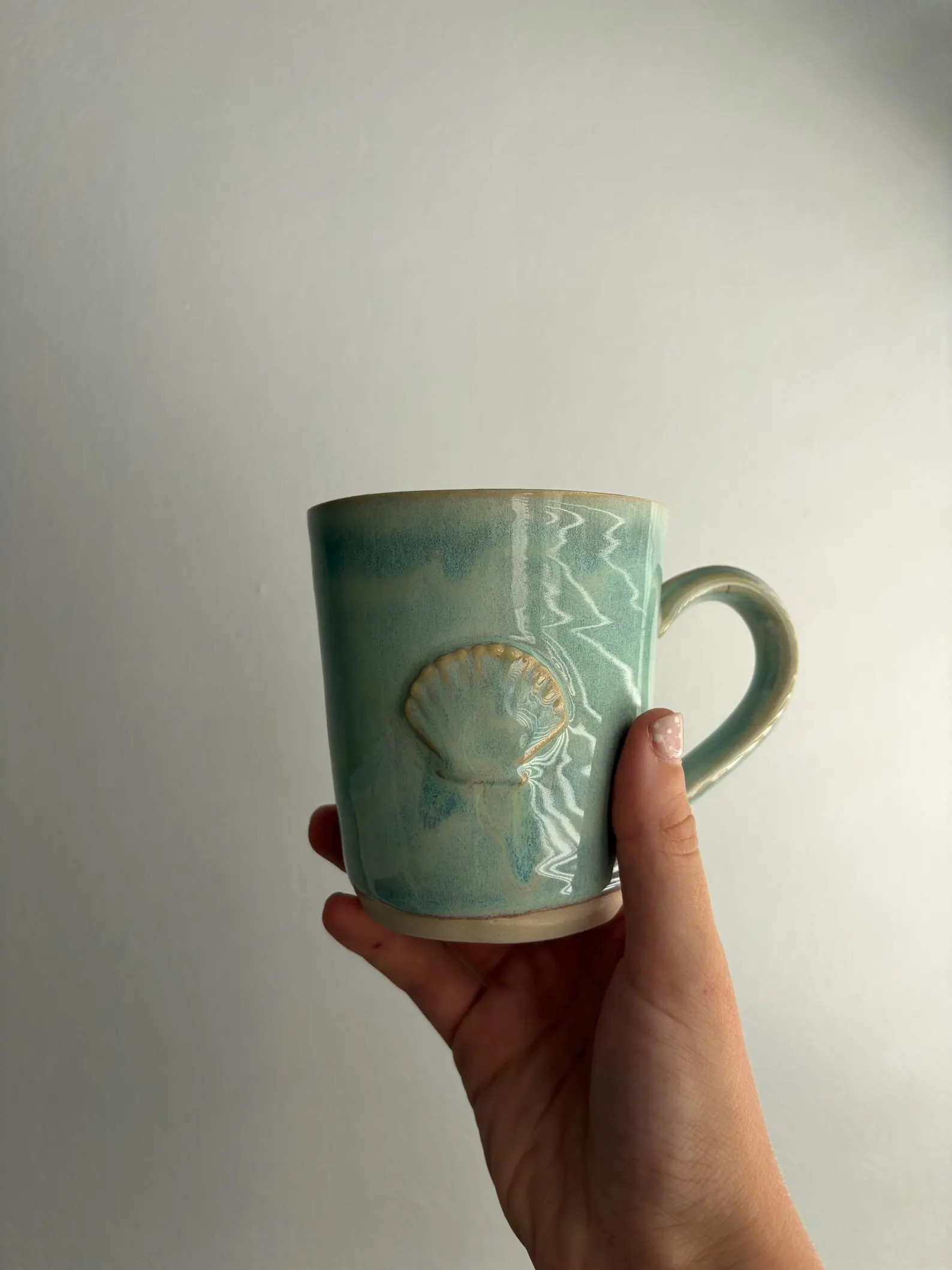 aqua scallop mug | Etsy (Global)