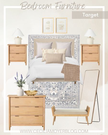 Bedroom furniture - nightstand - dresser - cozy furniture - bed frame - throw pillow - home decor - floor mirror 

#LTKunder100 #LTKhome #LTKsalealert