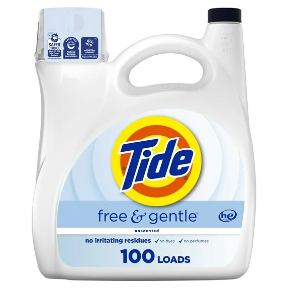 Tide Free & Gentle Laundry Detergent Liquid, 132 fl oz, 100 Loads | Walmart (US)