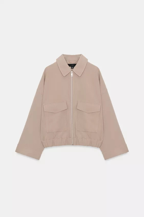 JACKET WITH ELASTIC HEM | Zara UK