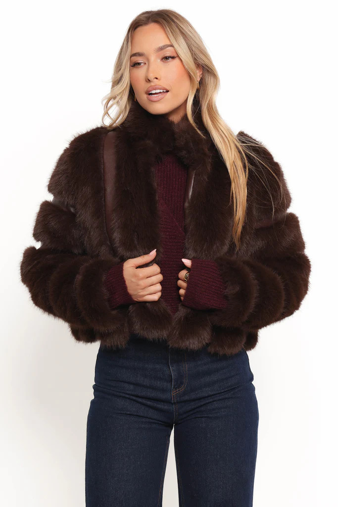 Velma Channel Faux Fur - Chocolate | Petal & Pup (US)