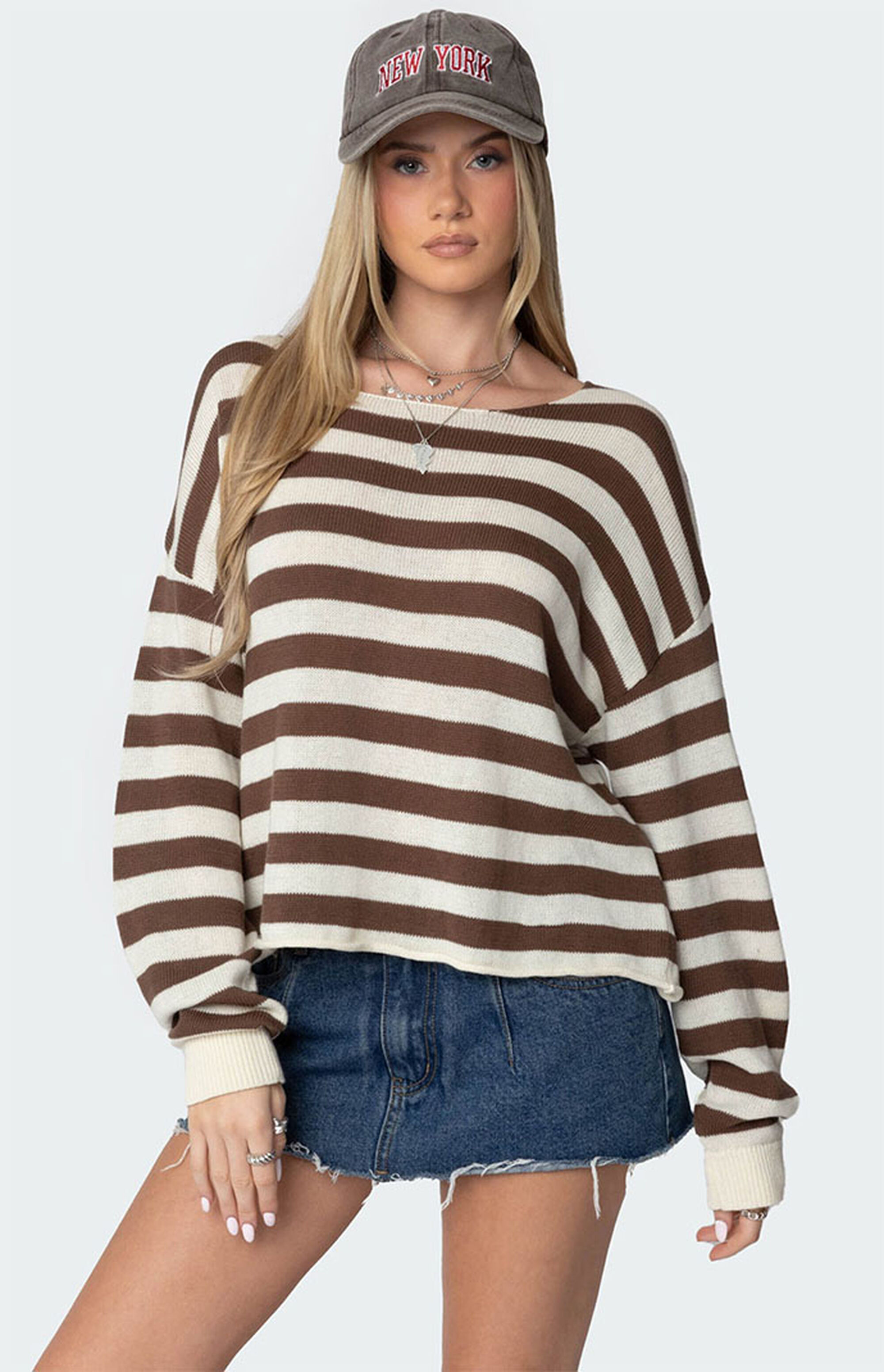 Edikted Anney Oversized Striped Sweater | PacSun
