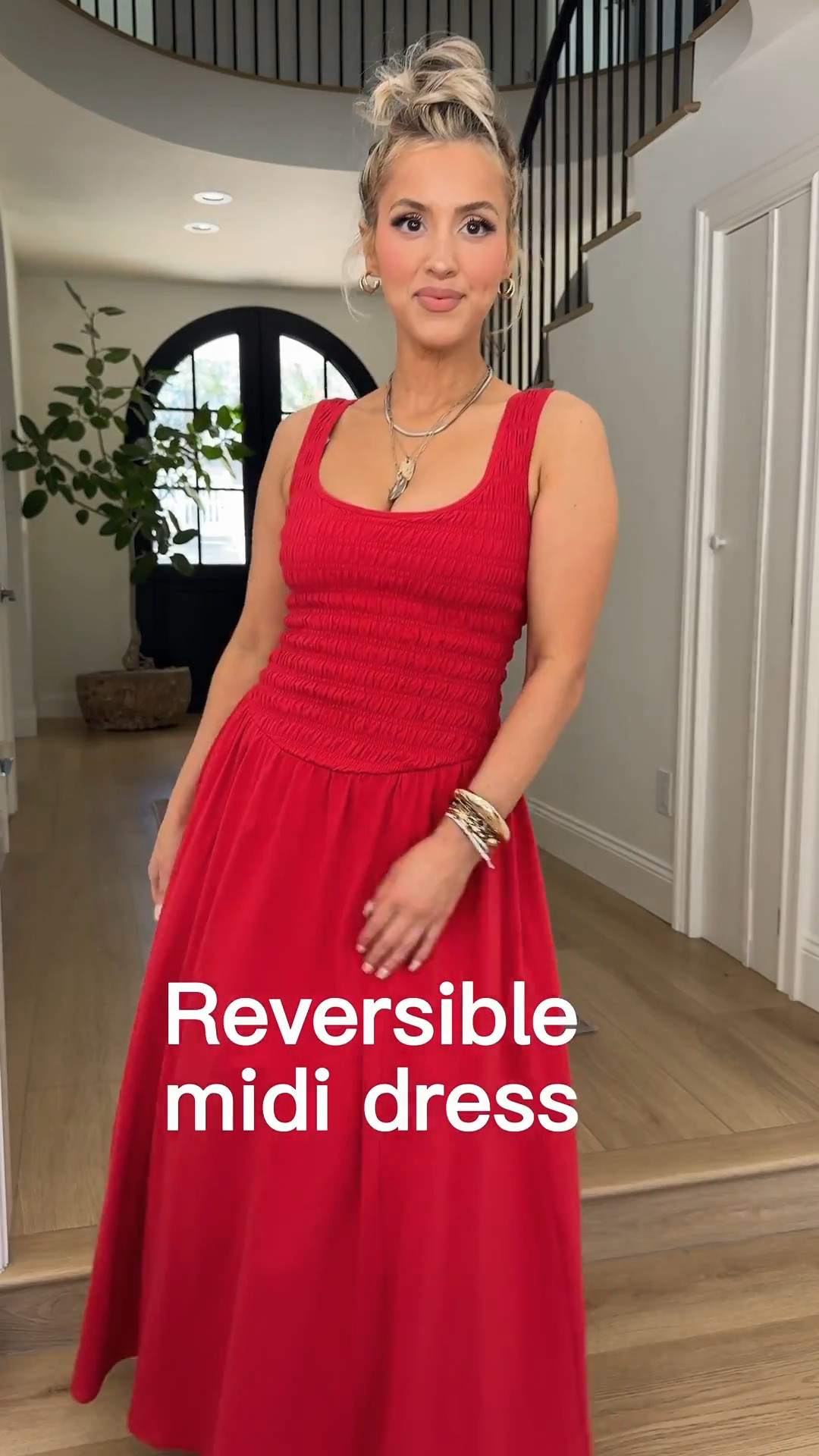 Reversible midi dress!? 👀👏🏼 wearing XXS (size down).

#LTKgrwm #LTKootd #LTKU