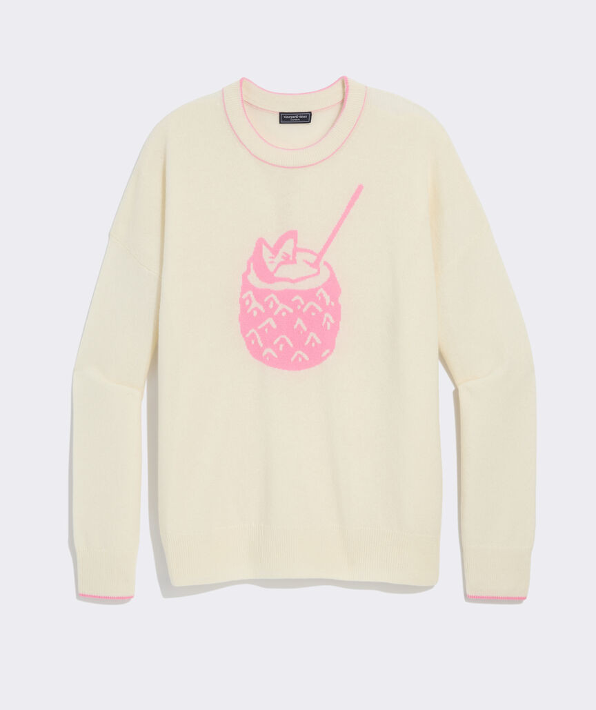 Seaspun Cashmere Pineapple Drink Crewneck | vineyard vines