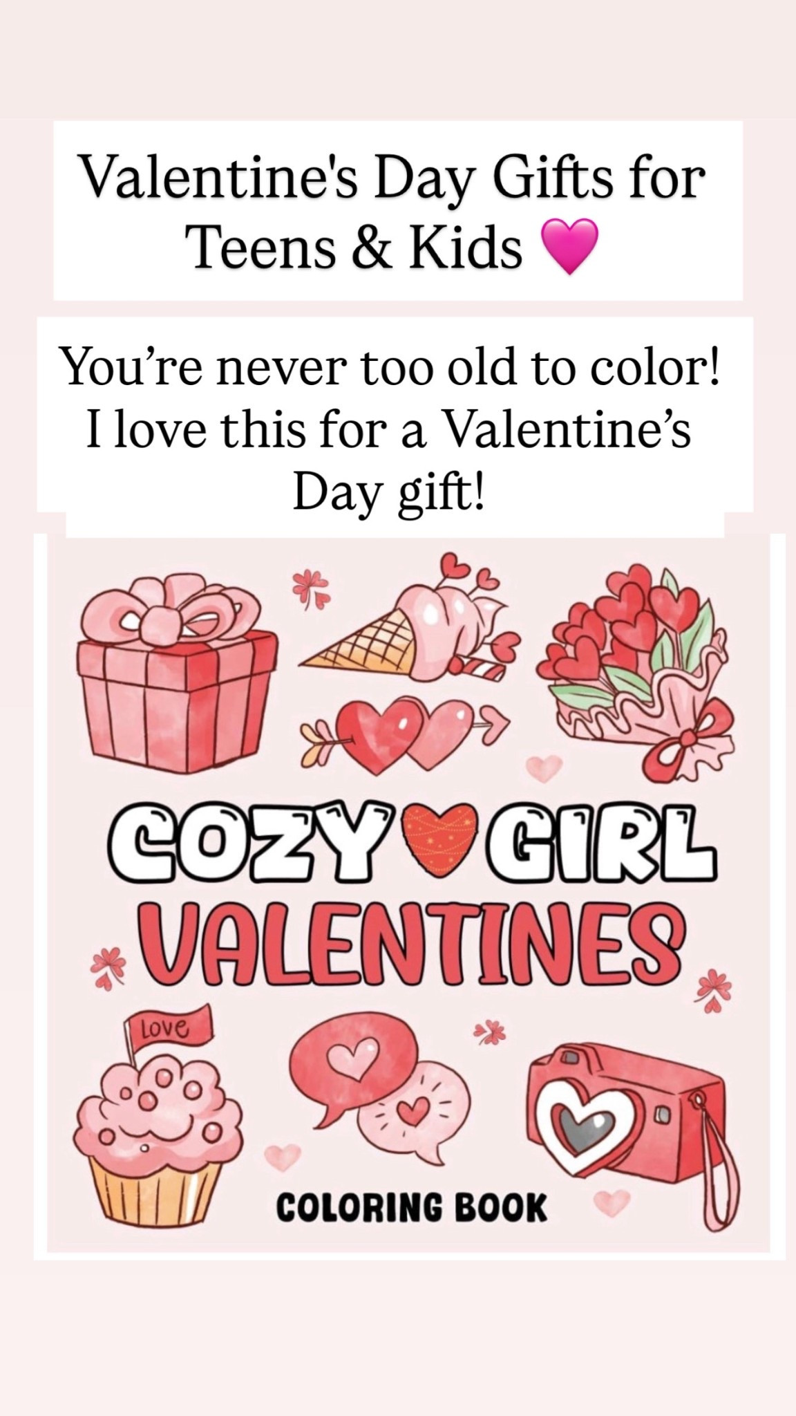 Cute valentine coloring book for girls ￼

#LTKValentine