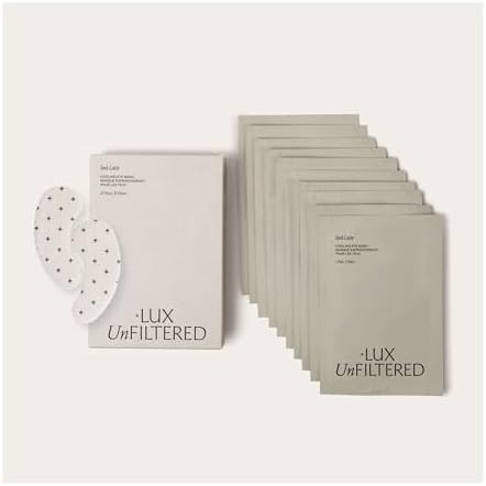+ Lux Unfiltered Cooling Under Eye Patches - Anti-Slip Caffeine Infused Korean Eye Mask - Reduces... | Amazon (US)