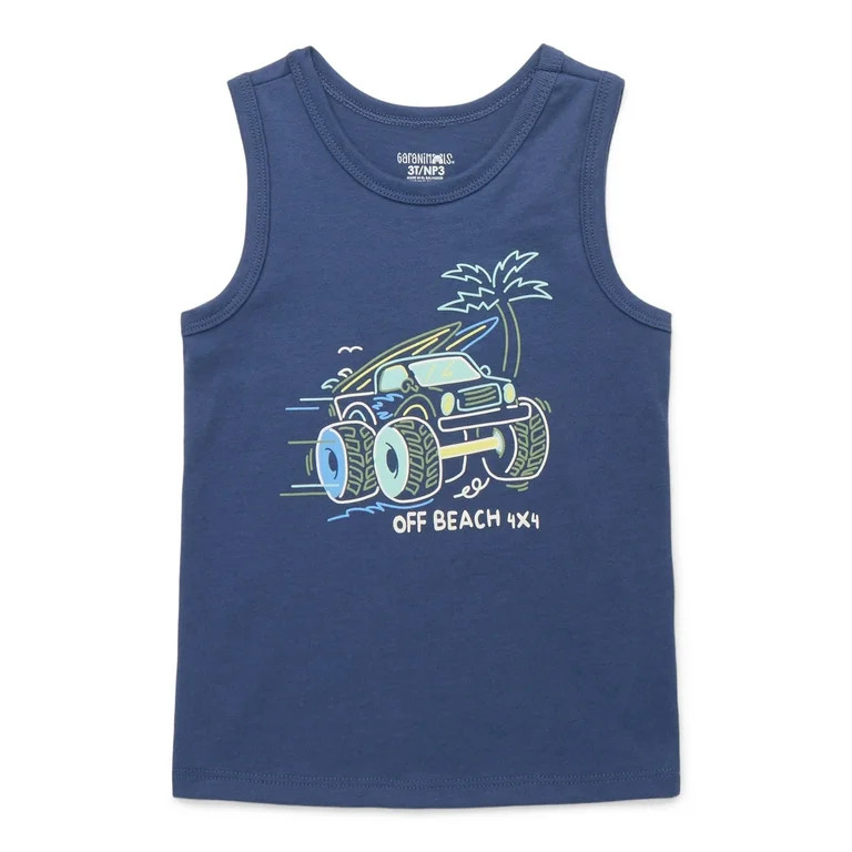 Garanimals Toddler Boy Graphic Jersey Tank, Sizes 18M-5T | Walmart (US)