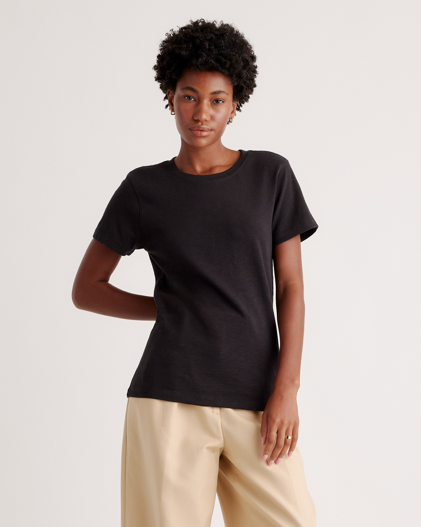 100% Organic Cotton Slub Crewneck Tee | Quince