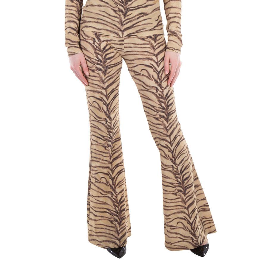 Stella McCartney Tiger Print High Rise Flared Pants, Size X-Small | Jomashop.com & JomaDeals.com