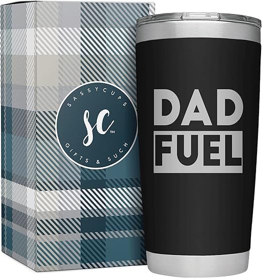 SassyCups Dad Fuel Tumbler - Fathers Day Dad Tumbler Gift - Insulated Coffee Tumbler for Men - St... | Amazon (US)