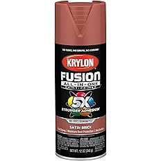 Krylon K02733007 Fusion All-In-One Spray Paint for Indoor/Outdoor Use, Satin Brick, 12 Ounce (Pac... | Amazon (US)