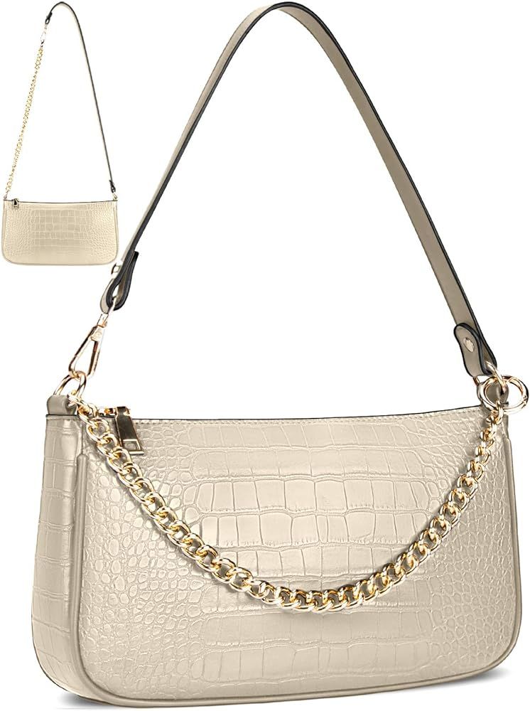 NUBILY Shoulder Bag Purse for Women Croc Small Classic Clutch Handbag Wallet Classic Crossbody Ba... | Amazon (US)