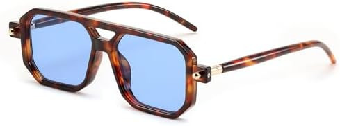 FEISEDY Vintage Square 70s Flat Aviator Sunglasses Women Men Classic Retro Stylish Frame UV400 Su... | Amazon (US)