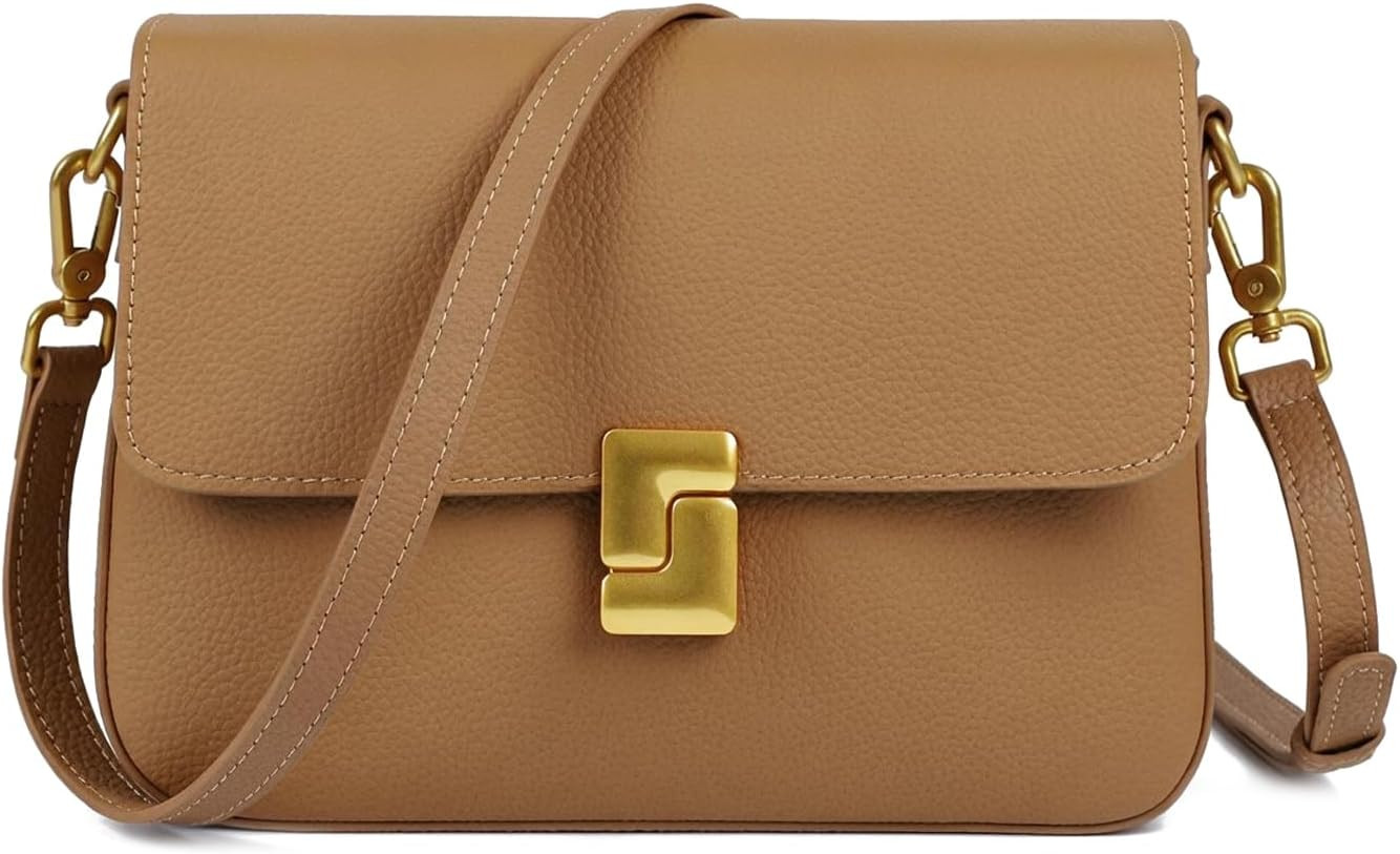 MFFOR Genuine Leather Crossbody Bags for Women, Shoulder Handbags | Amazon (US)
