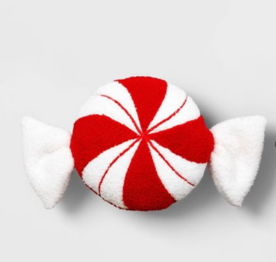 Christmas candy throw pillow! Christmas decor at Target!