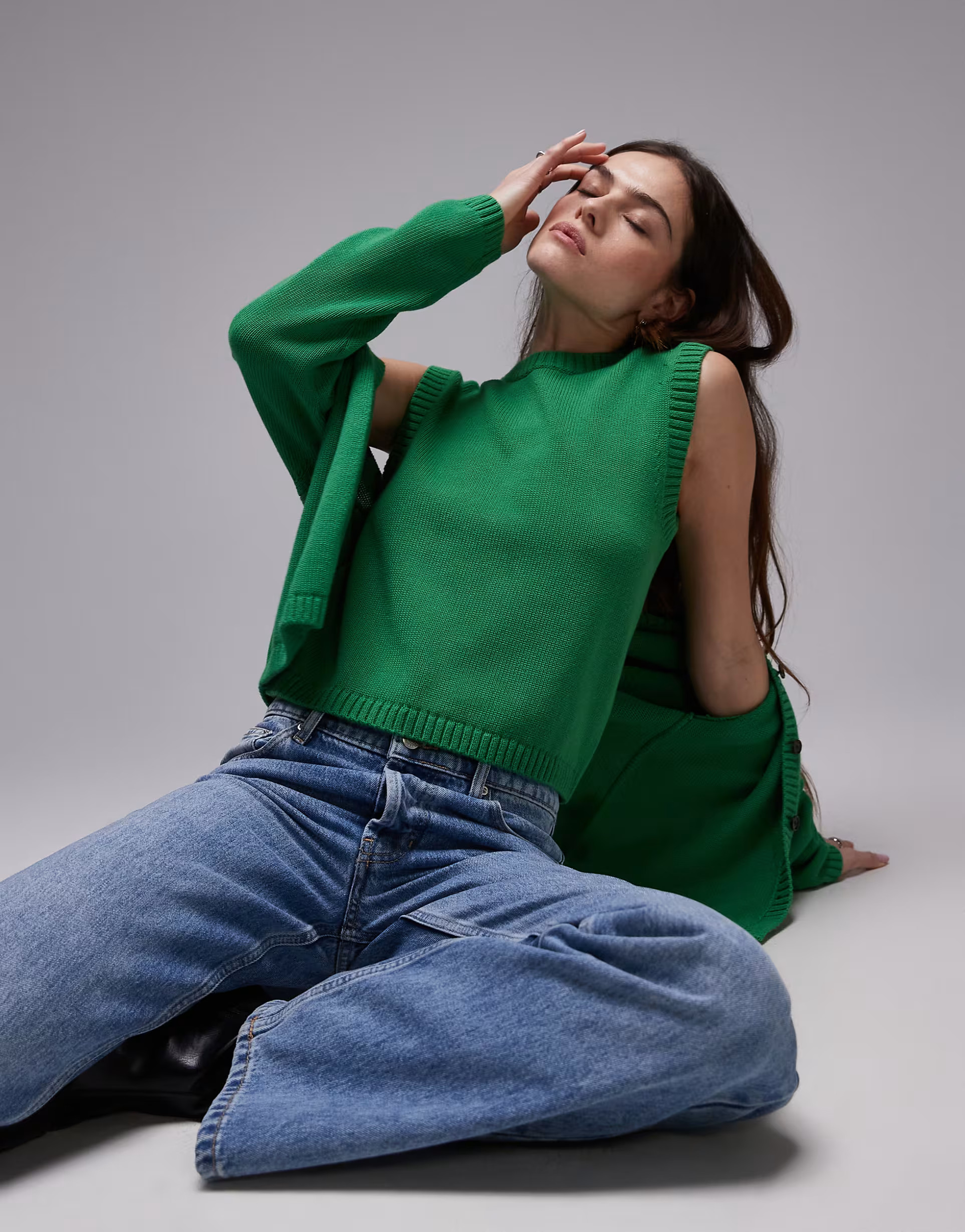 ARKET knit vest top in green - part of a set | ASOS (Global)